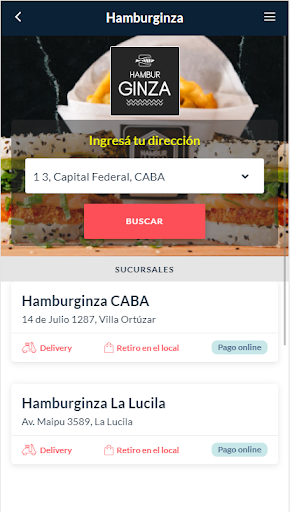 Android application Hamburginza screenshort