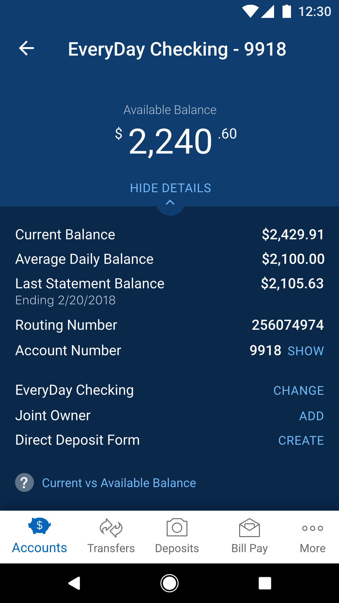Android application Navy Federal Credit Union screenshort