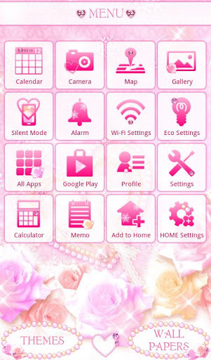 Winter Rose Heart Theme +HOME Screen 3