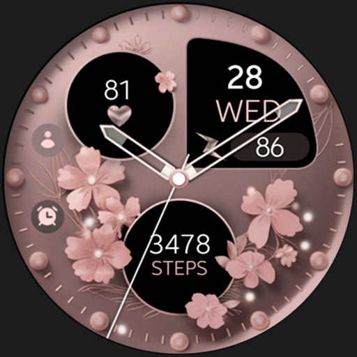 Pink Rose Flowers Watch Face logo