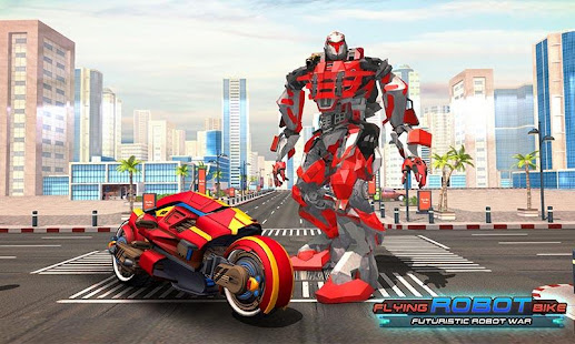 Real Flying Robot Bike : Robot Shooting Games banner