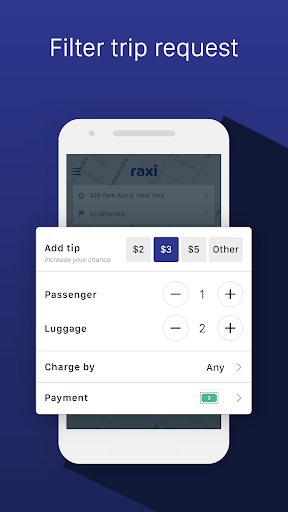 Android application Raxi screenshort