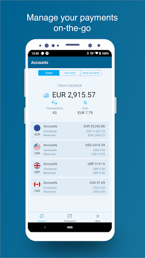 Android application MultiSafepay Control screenshort
