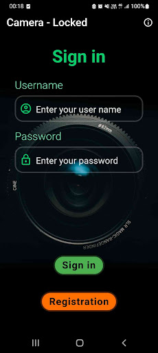 Android application Camera - Locked screenshort