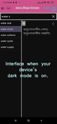 Assamese Dictionary Trial Screen 3