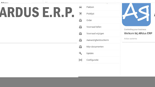 ARdus ERP Scanner App Screen 3