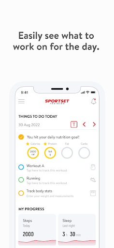 Sportset Training Screen 2