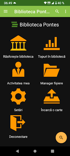Android application Biblioteca Pontes screenshort