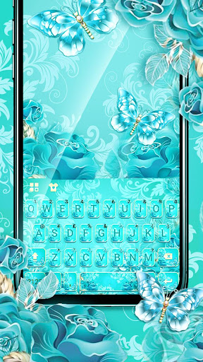Android application Blue Rose Butterfly Theme screenshort