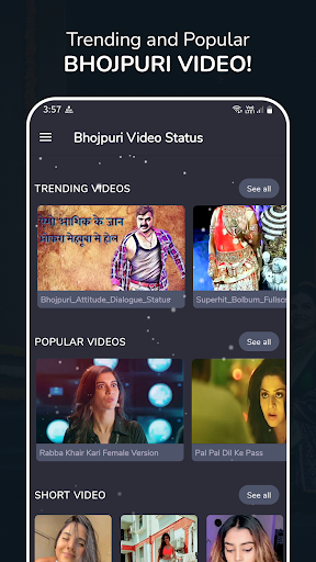Android application Bhojpuri Video Status screenshort