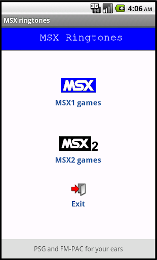 Android application MSX Ringtones screenshort