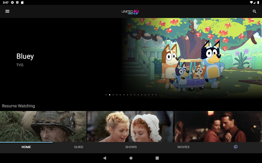 Screenshot of United Fiber TV