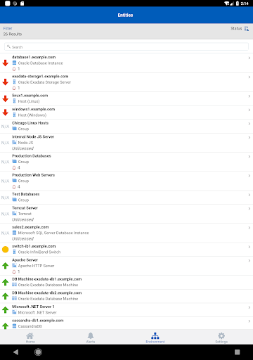 Screenshot of Oracle Management Cloud
