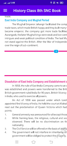 History Class 8th SNC Textbook Screen 3