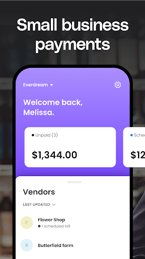 Android application Melio Business Payments screenshort