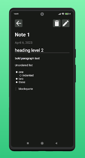 Notepad Screen 2