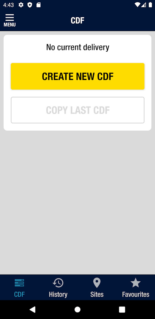 Android application CBH CDF Training screenshot