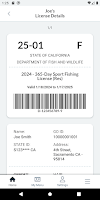 screenshot of CDFW License