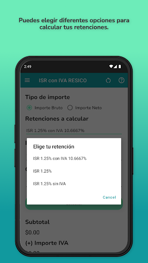 RESICO Calculadora Screen 2