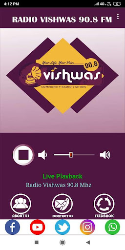 Android application Radio Vishwas 90.8 screenshort