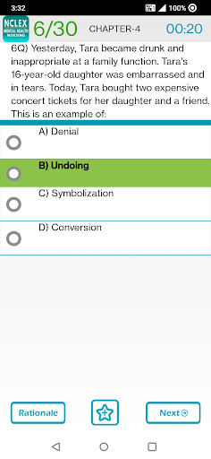 Mental Health Nursing Quiz Screen 3