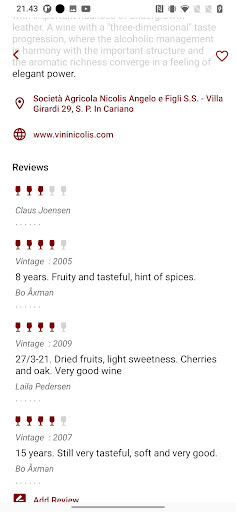 Amarone wine Lexicon Screen 3