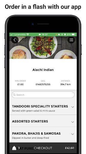 Android application Alachi Indian, Hull screenshort