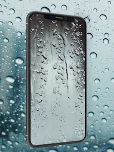 Rain glass wallpaper