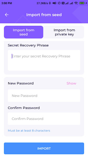Crypto Wallet Screen 2