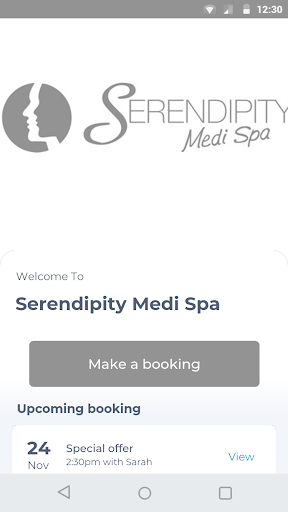 Android application Serendipity Spa screenshort