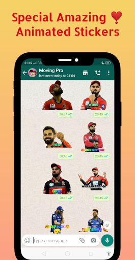Funny Cricket Animated Sticker Screen 2