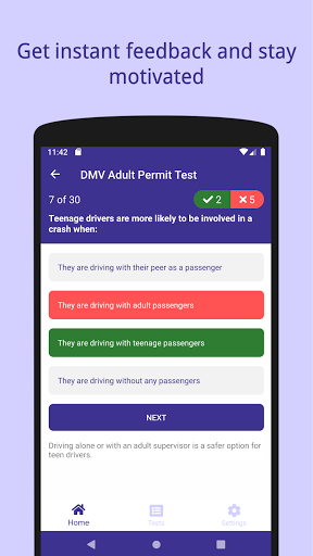 DMV Practice Test - Car & Moto Screen 3