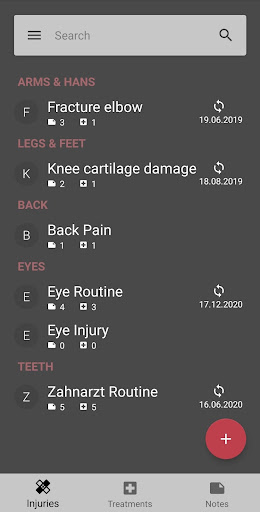 Android application My Medical Record screenshort