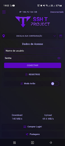 Android application SSH T PROJECT VPN (LITE) screenshort