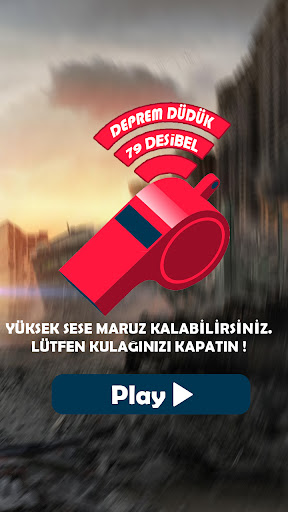 Android application Felaket Düdüğü screenshort