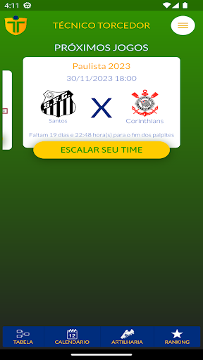 Android application Técnico Torcedor screenshort