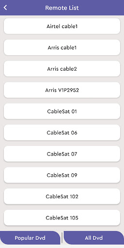Universal All DVD Player Remot Screenshot