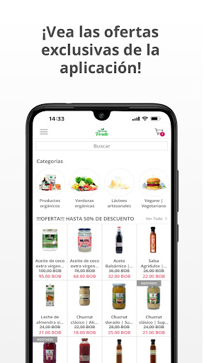 Android application Mercado Verde screenshort