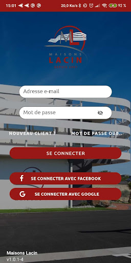 Android application Maisons Lacin screenshort