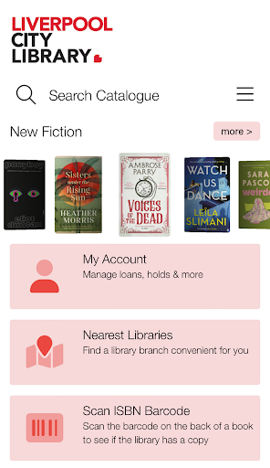 Android application Liverpool City Libraries screenshort