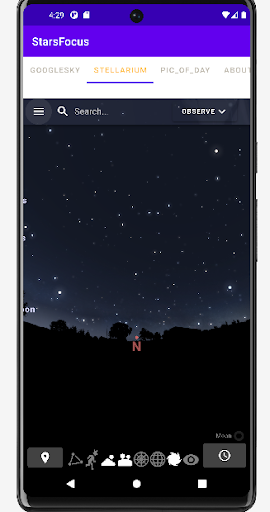 Android application StarsFocus screenshort