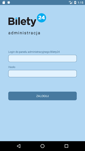 Android application Bilety24 – Administracja screenshort