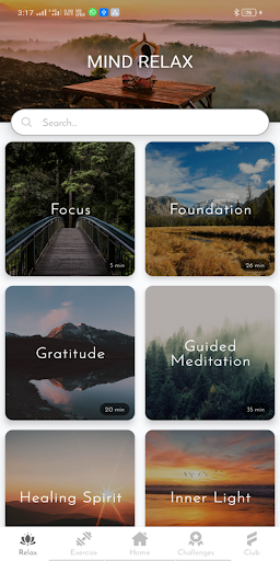 Android application Phoenix Fitness screenshort