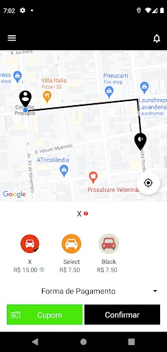 Android application Buscai - Passageiro screenshort