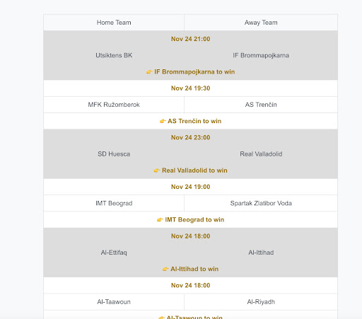 Correct Score Fixed Matches Screen 3