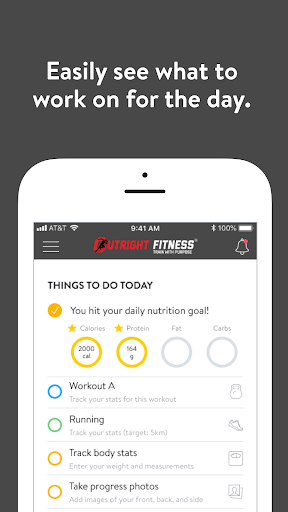 Android application Outright Fitness screenshort