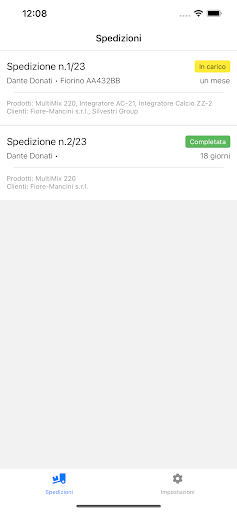 QuattroApp - Warehouse Screen 2