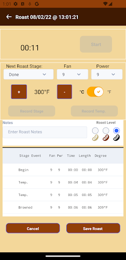 RoasterNotes Screen 2