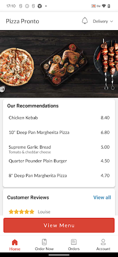 Pizza Pronto Screen 2