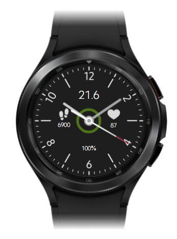 Android application Simple Black Watchface screenshort